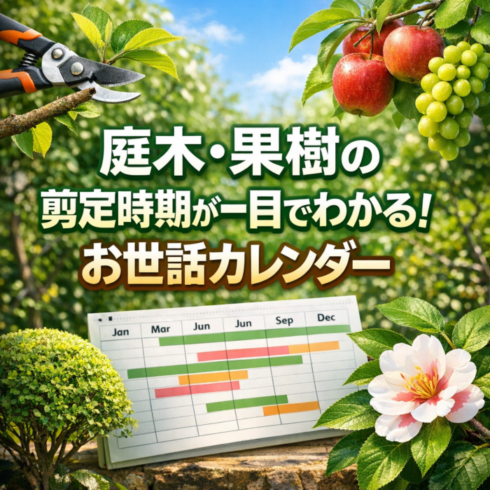庭木・果樹の剪定時期が一目でわかる！お世話カレンダー